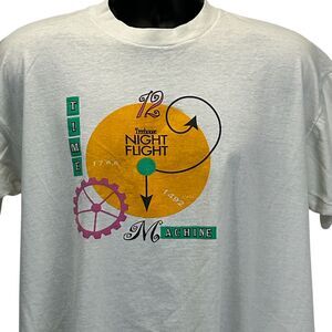 Vintage Treehouse Night Flight Time Machine T Shirt Mens X-Large Zipline White